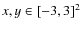 $x,y \in [-3,3]^{2}$