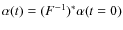 $\alpha(t) = (F^{-1})^* \alpha(t=0)$
