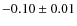 $-0.10\pm0.01$