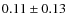 $0.11\pm0.13$