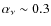 $\alpha_\nu \sim 0.3$