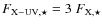 $F_{{\rm X}-{\rm UV},\star}= 3~F_{{\rm X},\star}$