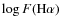 $\log F({\rm H}\alpha)$