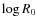 $\log R_0$