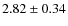$2.82\pm0.34$