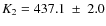 $K_2=437.1~\pm~2.0$