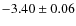 $-3.40\pm0.06$