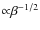 ${\propto}\beta^{-1/2}$
