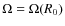 $\Omega=\Omega(R_0)$
