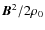 $\bm{B}^2/2\rho_0$
