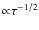 ${\propto }\tau ^{-1/2}$
