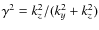 $\gamma^2=k_z^2/(k_y^2+k_z^2)$