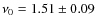$\nu_0=1.51\pm0.09$