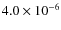 $4.0 \times 10^{-6}$