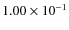 $1.00 \times 10^{-1}$