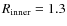 $R_{\rm inner} = 1.3$