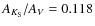 $A_{K_{\rm S}}/A_V=0.118$