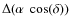 $\Delta(\alpha~\cos(\delta))$