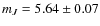 $m_J=5.64\pm0.07$