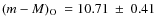 $\mbox{$(m-M)_{\rm O}$ }=10.71~\pm~0.41$