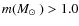 $m(\mbox{$M_\odot$ })>1.0$
