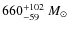 $660^{+102}_{-59}~\mbox{$M_\odot$ }$
