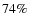 $74\%$