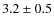 $3.2\pm0.5$