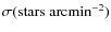 $\sigma (\rm stars\ arcmin^{-2})$