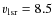 $\varv_{\rm lsr}=8.5$