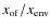 $x_{\rm of}/x_{\rm env}$