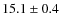 $15.1 \pm 0.4$