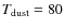 $T_{\rm dust} = 80$