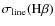 $\sigma _{{\rm line}}({\rm H}\beta )$