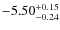 $\rm -5.50^{+0.15}_{-0.24}$