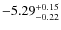 $\rm -5.29^{+0.15}_{-0.22}$
