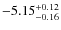 $\rm -5.15^{+0.12}_{-0.16}$
