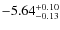 $\rm -5.64^{+0.10}_{-0.13}$