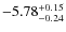 $\rm -5.78^{+0.15}_{-0.24}$