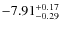$\rm -7.91^{+0.17}_{-0.29}$