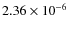 $2.36\times 10^{-6}$
