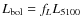 $L_{{\rm bol}} = f_L L_{5100}$