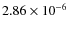 $2.86\times 10^{-6}$