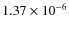 $1.37\times 10^{-6}$