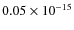$0.05 \times 10^{-15}$