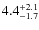 $4.4^{\rm +2.1}_{-1.7}$