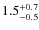 $1.5^{\rm +0.7}_{-0.5}$