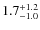 $1.7^{\rm +1.2}_{-1.0}$