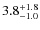 $3.8^{\rm +1.8}_{-1.0}$