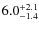 $6.0^{\rm +2.1}_{-1.4}$